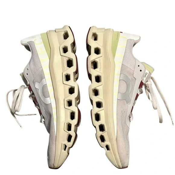 On Running Cloudmonster Running Sneaker Frost Acacia light gray yellow 9.5 - Picture 7 of 11